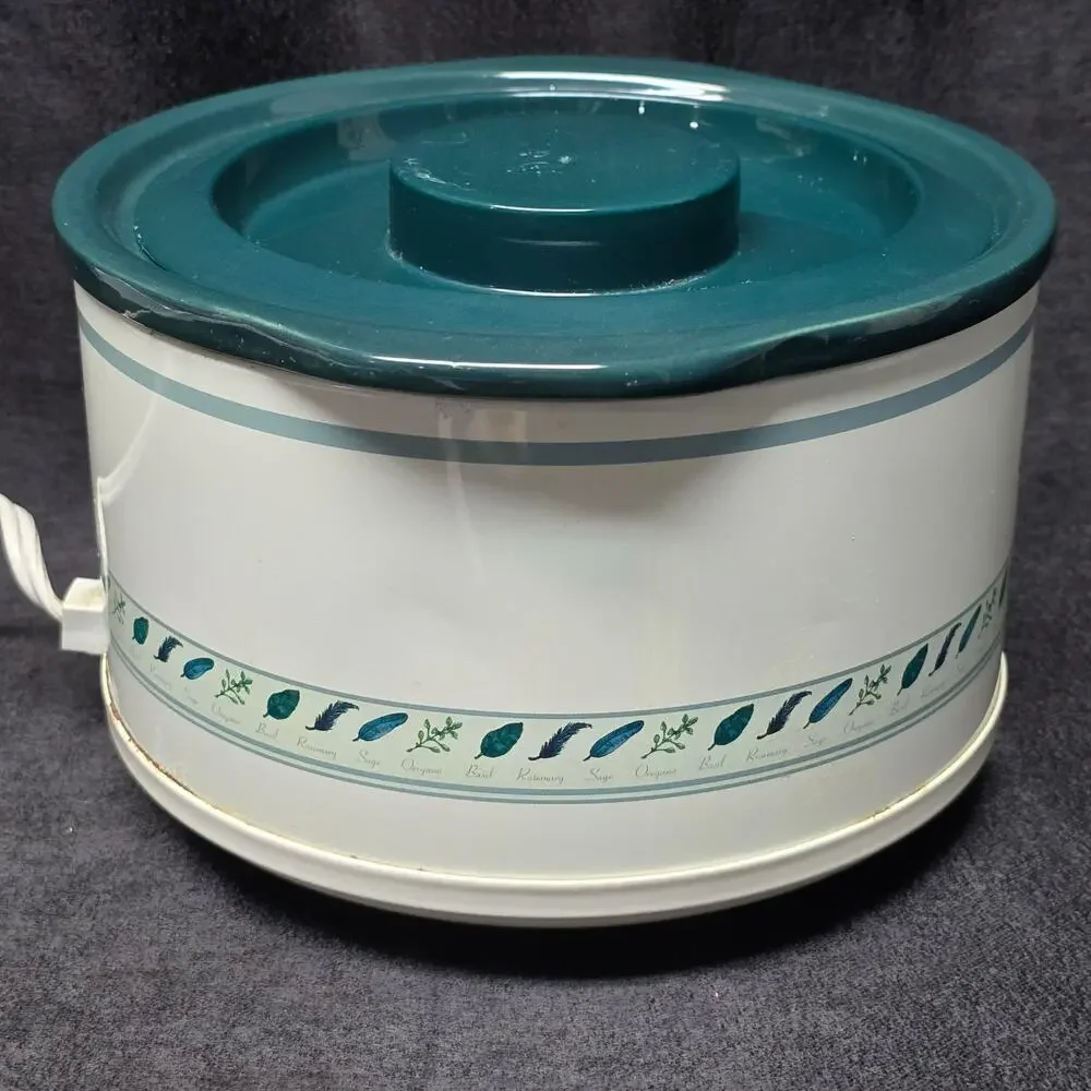 Vintage Rival Crock-ette 1 Qt. Stoneware Slow Cooker Crock Pot & Lid SCR100